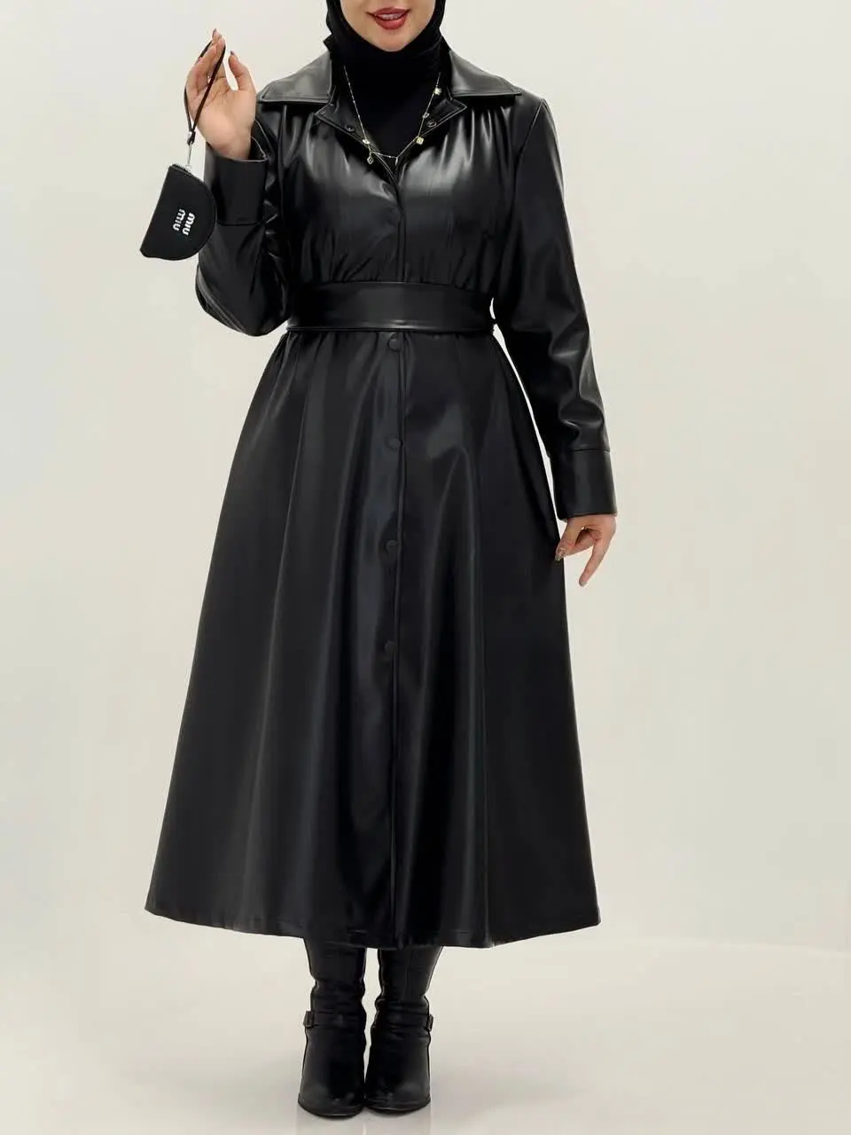 3692-پالتو چرم ژاکلین